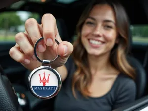 Maserati Llavero Personalizado Foto Brillante